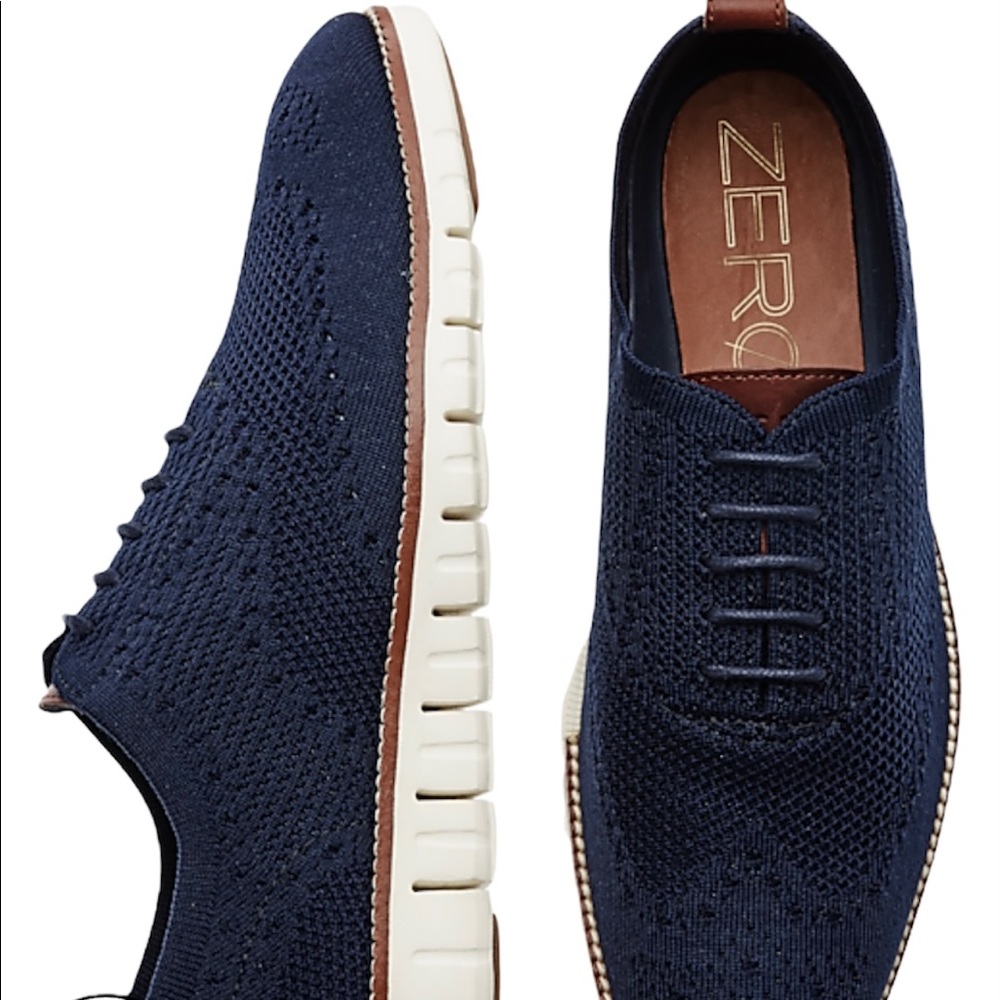 Cole Haan Zerogrand Navy Oxfords